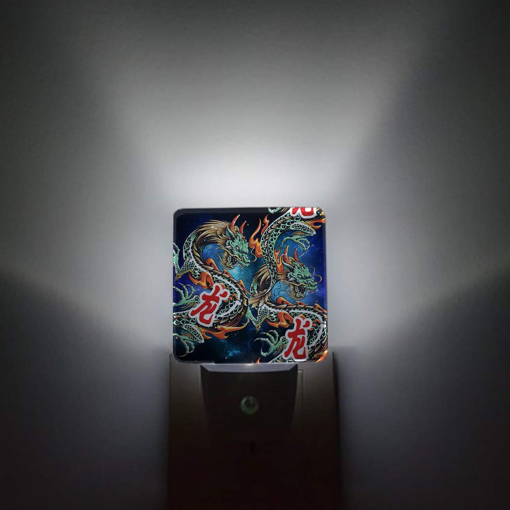 LED Night Light with Auto Sensor - Dragon Starry Sky for Bedroom & Bathroom