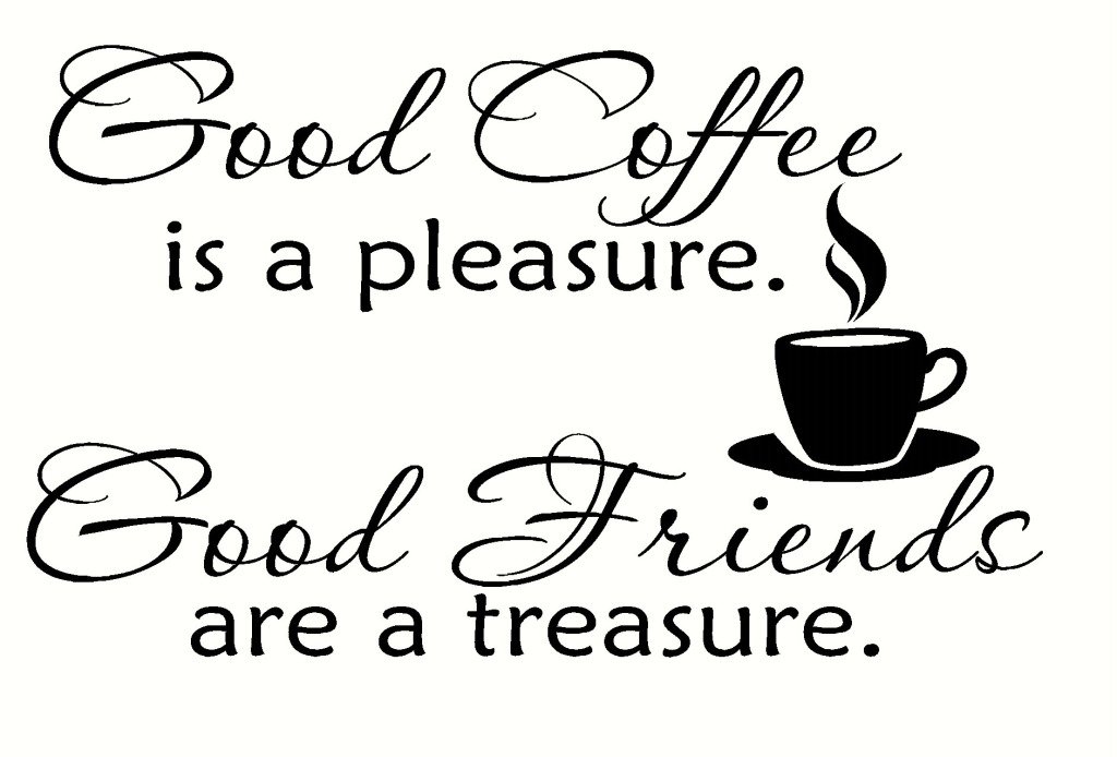 Good Coffee Is A Pleasure Good Friends Are A Treasure - Inspirational Kitchen Wall Sticker Quote, Red Room Decor for Coffee Lovers - Perfect for Home, Cafe & Office Decoration