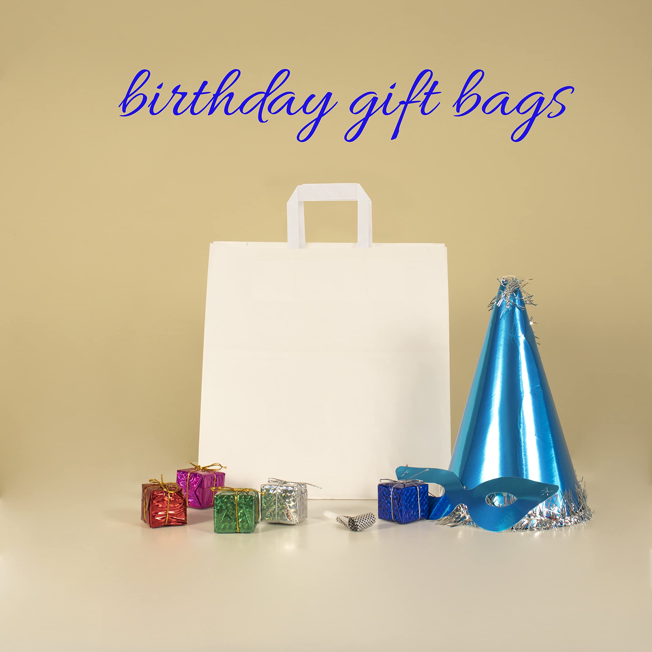 Premium White Kraft Paper Bags with Handles - 11”x6”x11.5” [400 Pcs] - Eco-Friendly Recyclable Takeout Bags for Grocery, Retail, Party Favors, Wedding Gifts & Goodie Bags - Perfect for Restaurants, Boutiques & Events