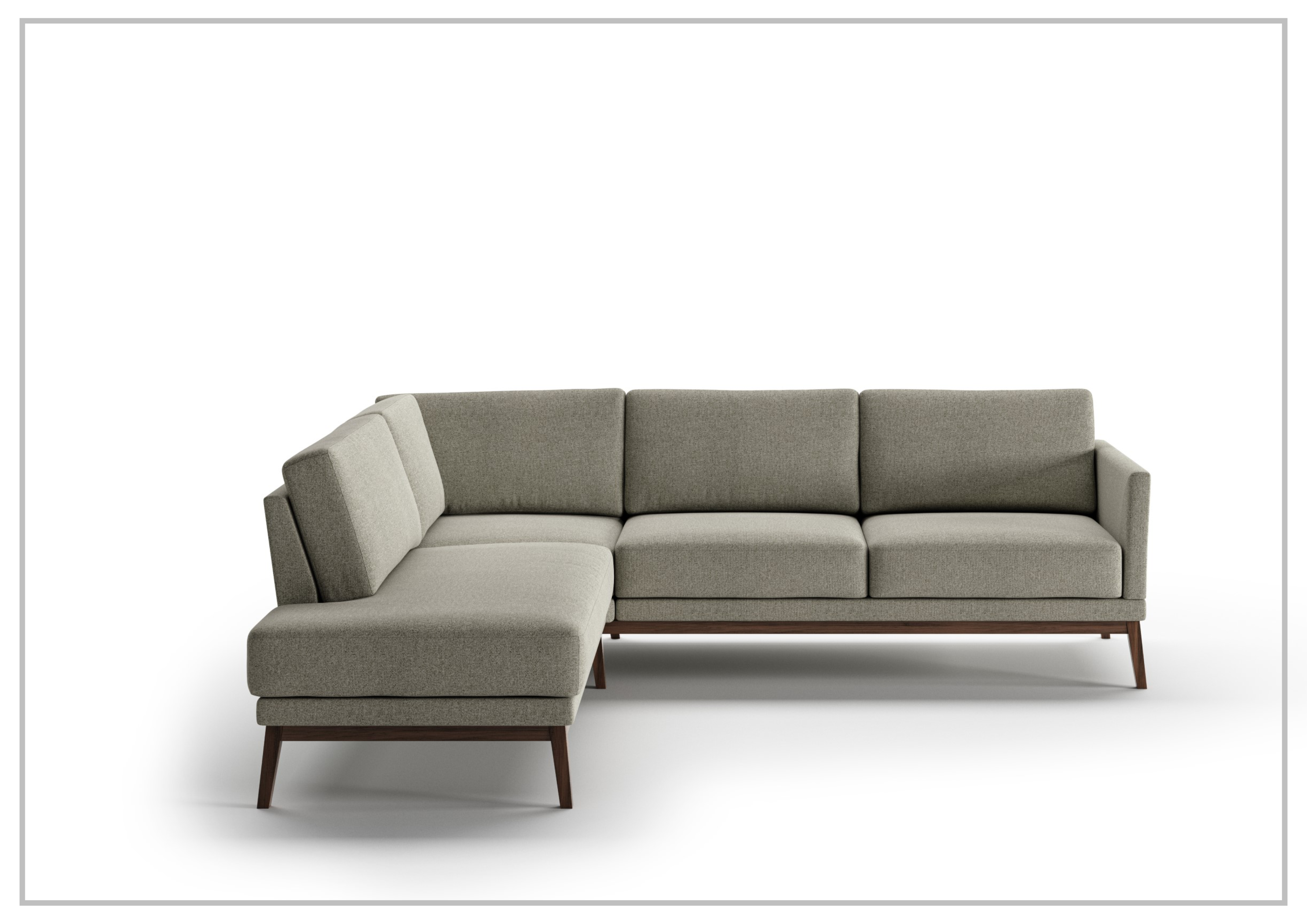 Luonto Viola Fabric Sectional Sofa - Modern Modular Living Room Couch with Reversible Chaise, Comfortable L-Shaped Sofa for Small Spaces, Home Theater & Family Gatherings