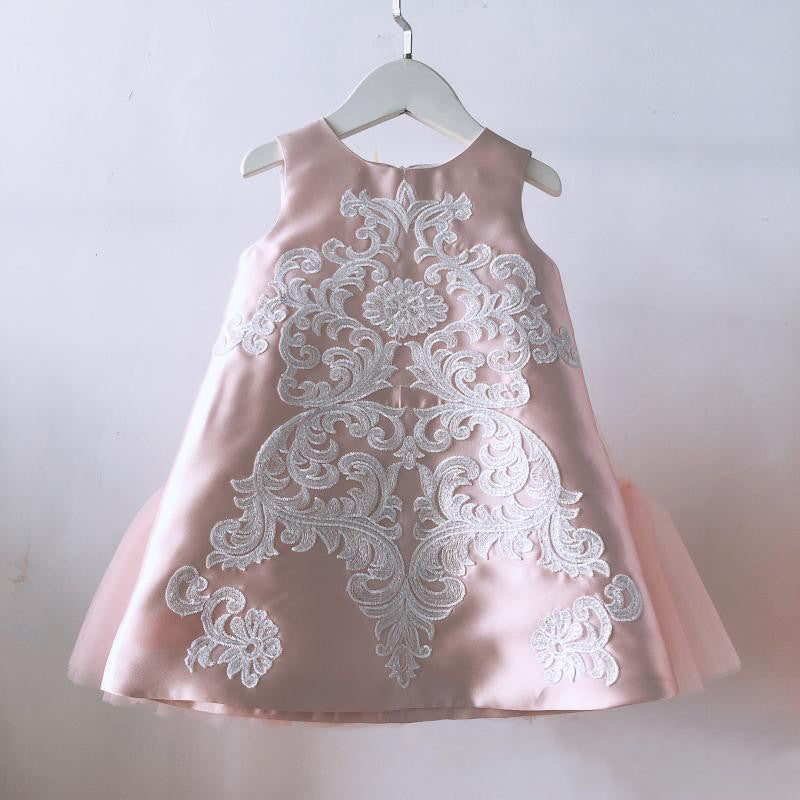 Baby Girls Baptism & Flower Girl Dress - Lace Toddler Birthday Party Gown for Special Occasions | Christening, First Communion & Wedding Attire