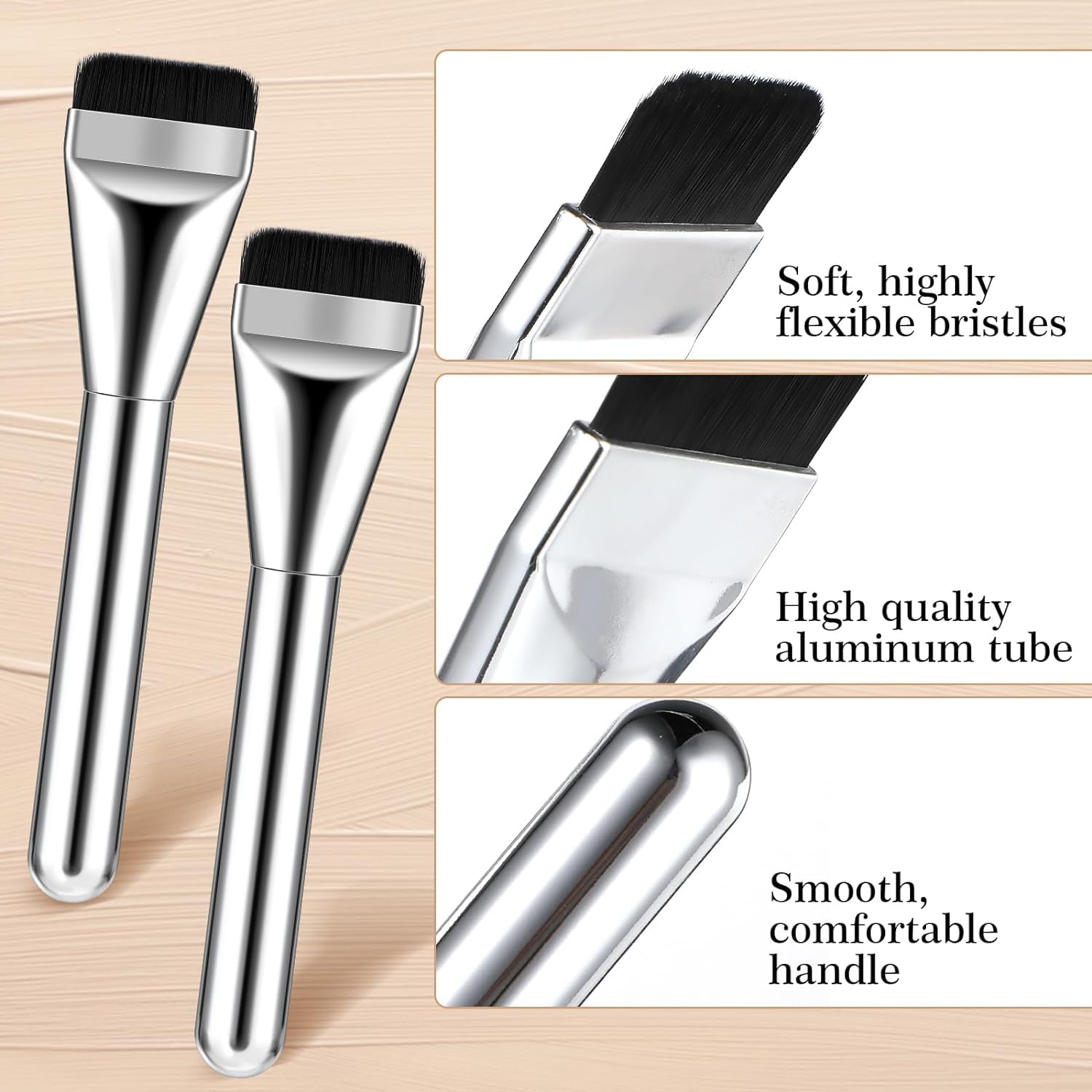 BH STUDIO PRO Flat Head Foundation Brush - Professional Liquid & Cream Foundation Concealer Makeup Brush for Flawless Application (1-Piece) | Perfect for Everyday Makeup & Professional Makeup Artists