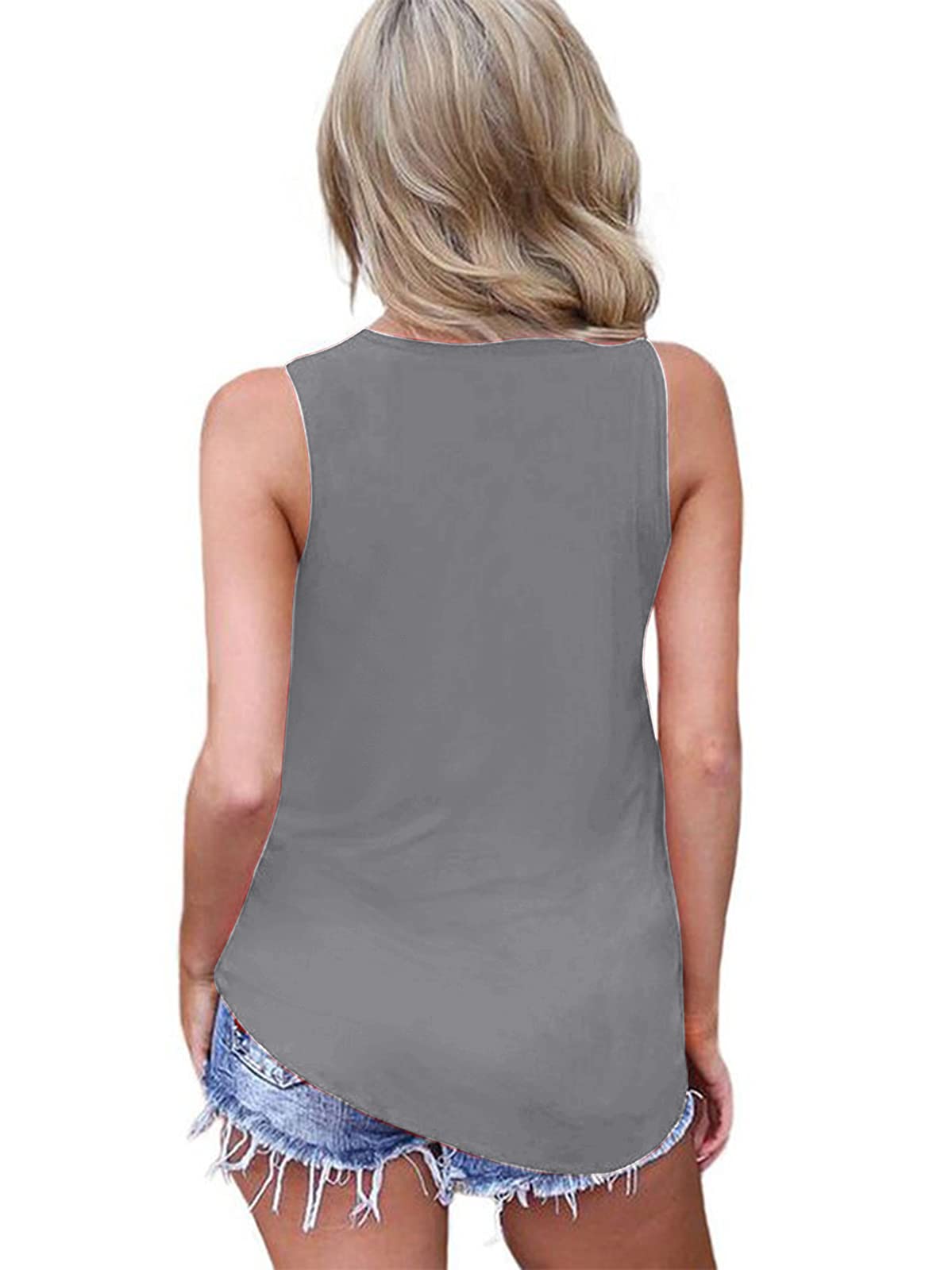 Sarin Mathews Women's Criss Cross Tank Tops - Sleeveless Summer Shirts, Casual Basic Tee Blouses for Women | Perfect for Beach Outings, Yoga, and Everyday Wear