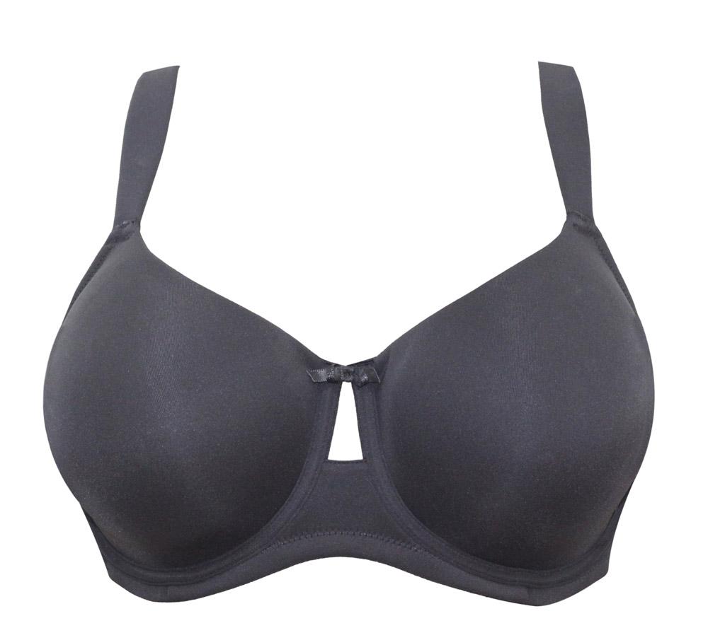 Parfait Erika Unlined Molded Bra - Comfortable Wireless Support for Everyday Wear - Perfect for Work, Yoga & Lounge - Black