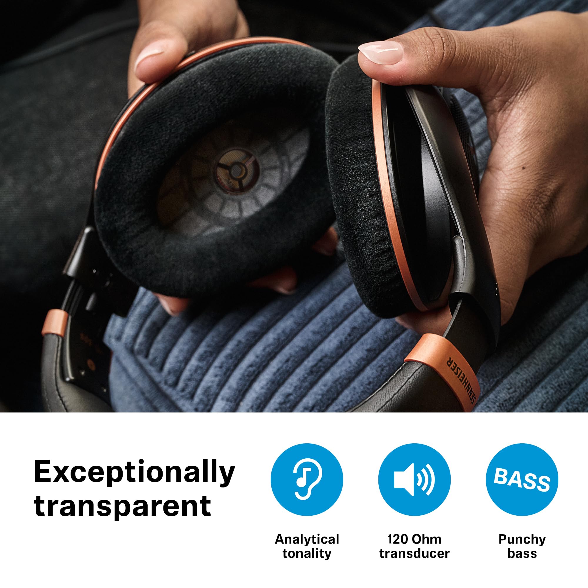 Sennheiser HD 505 Professional Over-Ear Wired Headphones with Crystal Clear Sound, Balanced Bass & Ultra Comfort for Music, Gaming & Office Work - Includes 1.8m Cable & Drawstring Bag (Copper Edition) - Perfect for Audiophiles, Streamers & Remote Workers