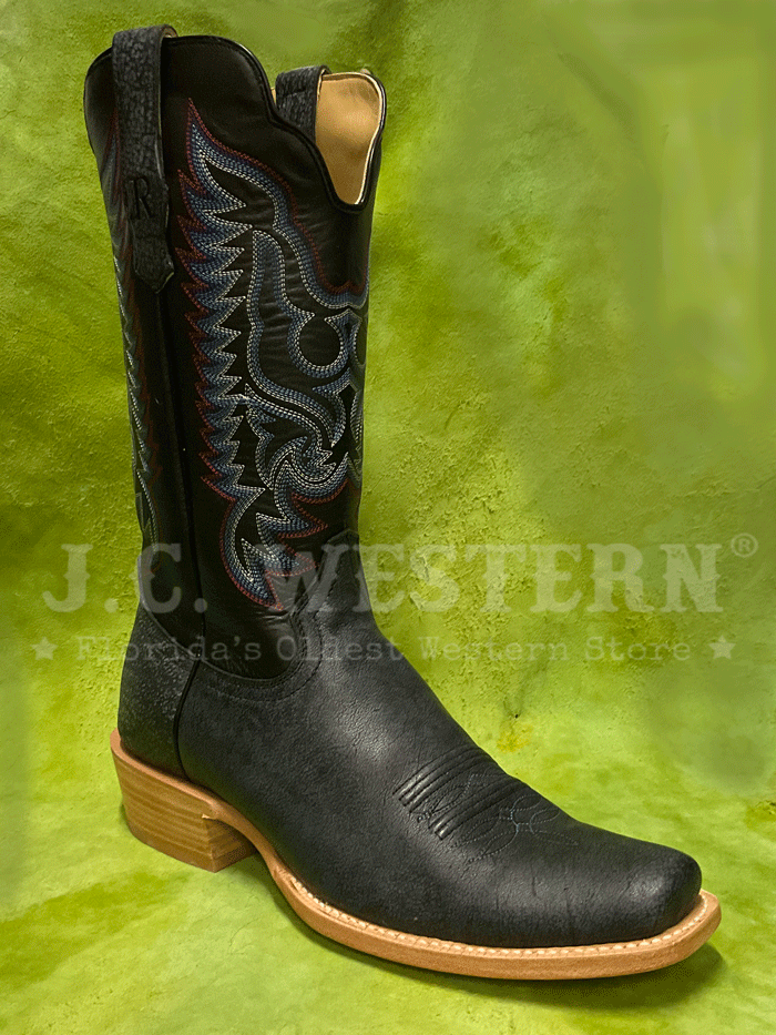 R.Watson RW7103 Men's Cape Buffalo Western Boots in Midnight Blue - Durable & Stylish Cowboy Boots for Riding, Work & Outdoor Adventures
