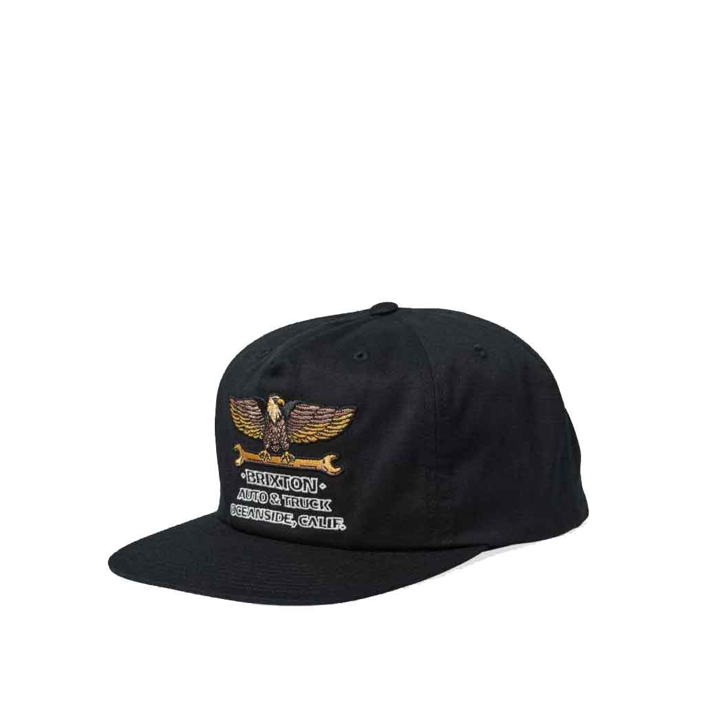 Brixton Repair HP Snapback Hat - Black | Adjustable Baseball Cap for Men & Women | Perfect for Outdoor Activities, Sports, and Casual Wear