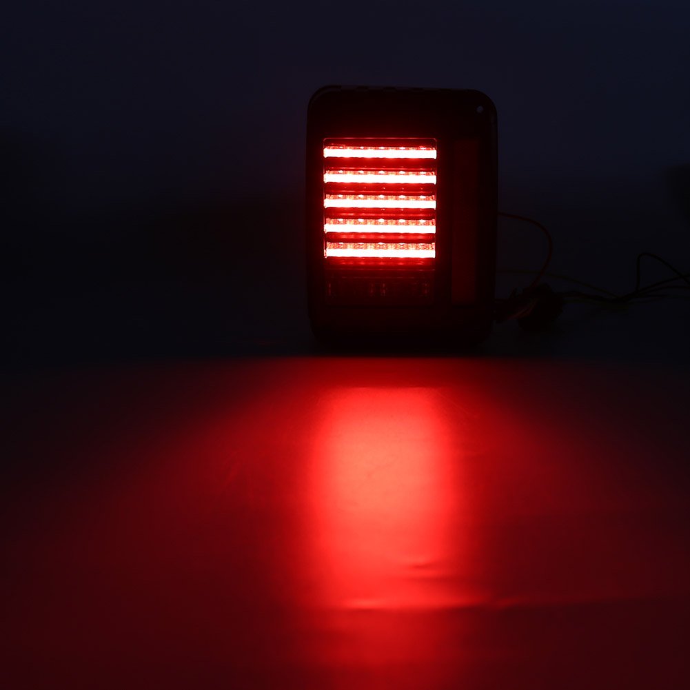 2007-2017 Jeep Wrangler JK LED Tail Lights - Brake Reverse Turn Signal Lamps for Jeep TJ LJ - Durable & Bright Replacement for Off-Road & Night Driving