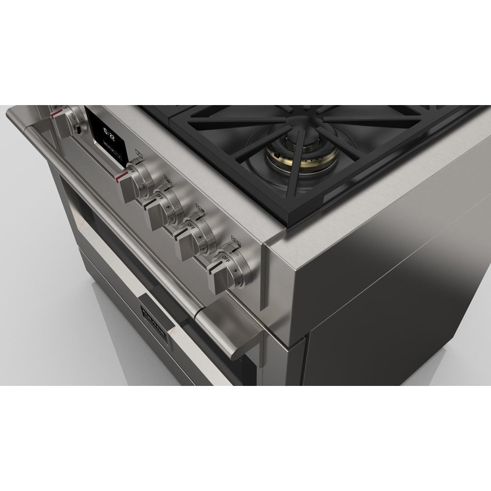 Fulgor Milano 36 Inch 600 Series Pro All Gas Range with 6 Burners - Stainless Steel (F6PGR366S2) | Professional Kitchen Appliance for Home Chefs & Restaurants