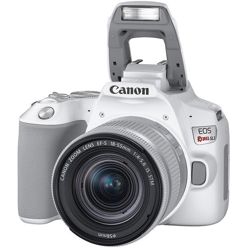Canon EOS Rebel SL3 DSLR Camera with 18-55mm Lens Kit - 24.1MP APS-C Sensor, 4K Video, WiFi & Bluetooth (White) - Perfect for Travel Photography, Vlogging & Beginners