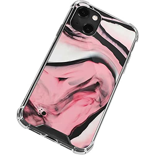 Pink Marble Ink Clear Phone Case for iPhone 13 Mini | Slim Protective Cover with Scratch Resistance | Perfect for Everyday Use, Travel & Gift Giving