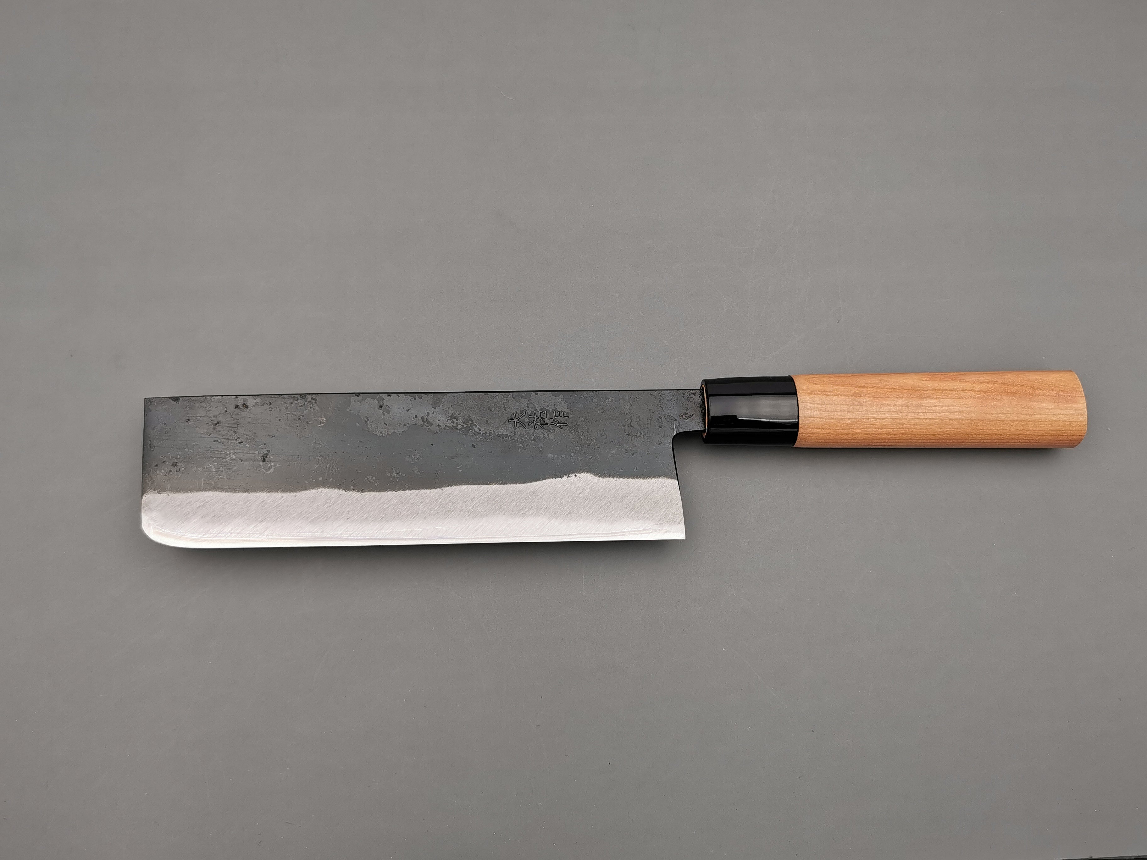 Premium Japanese Nakiri Knife - Daisuke Nishida White #1 Kurouchi Finish - Perfect for Sushi, Vegetables & Precision Cutting
