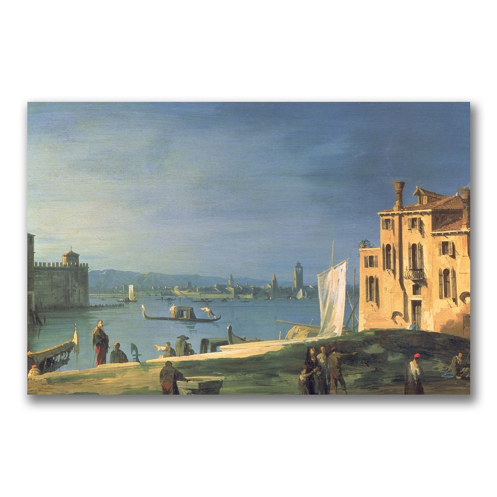 Canatello Venice Canvas Art Print - 16x24 Inch Trademark Wall Decor, Italian Cityscape Painting for Living Room, Bedroom & Office