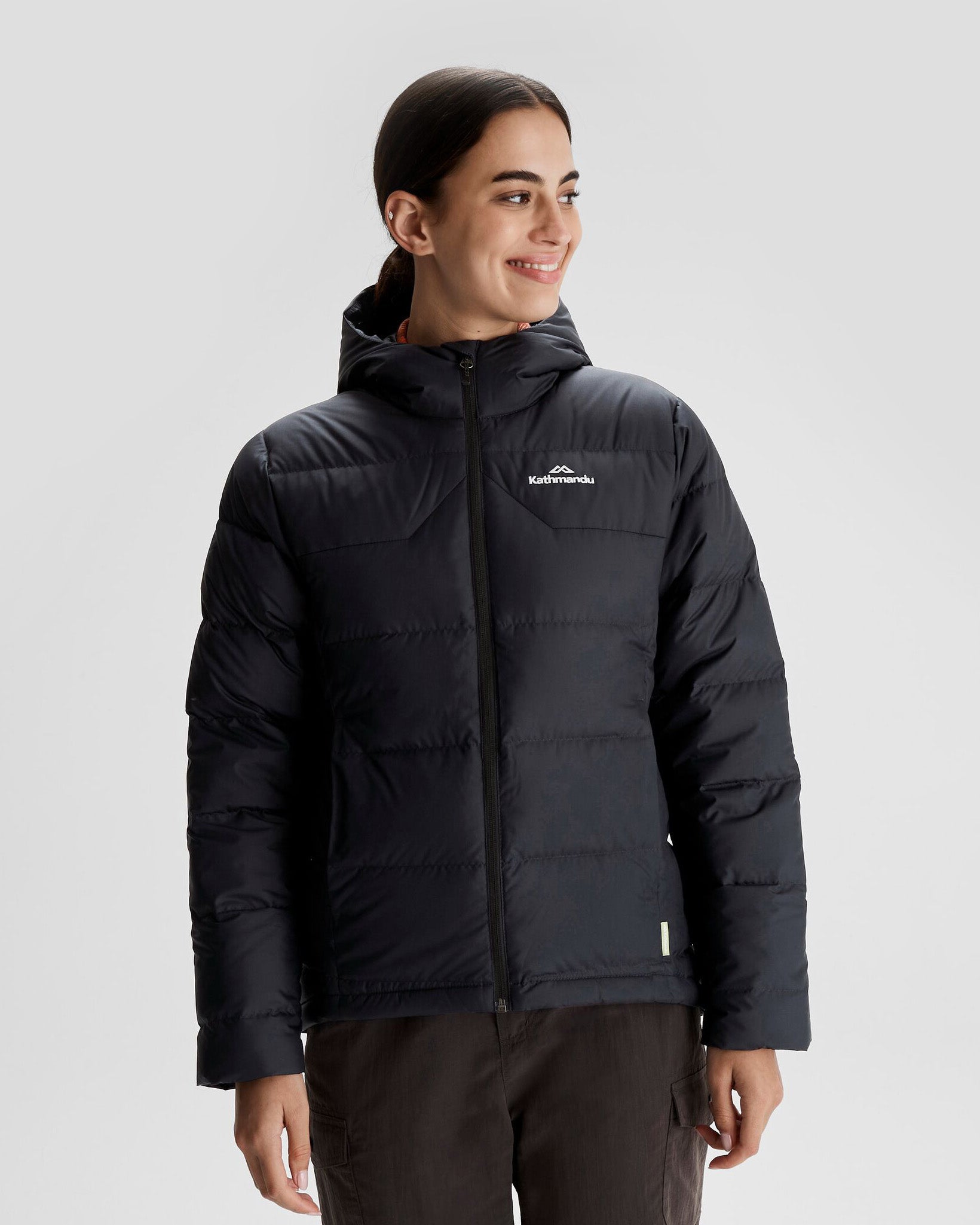 Women's Epiq Hooded Down Jacket - Lightweight Winter Coat, Waterproof & Windproof, Black/Black - Perfect for Skiing, Hiking & Cold Weather Outdoor Activities