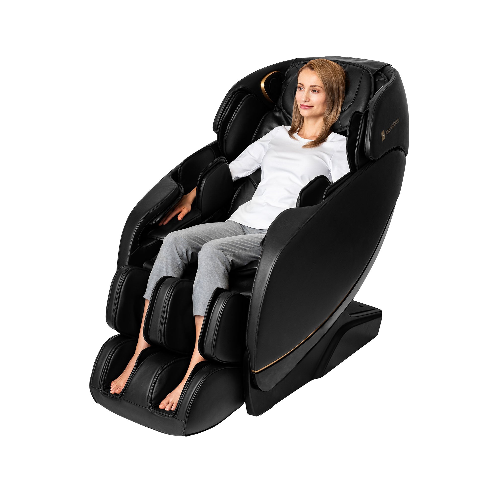 Inner Balance Jin 2.0 Full Body Massage Chair with Zero Gravity Recliner - Shiatsu Massage for Home & Office Relaxation