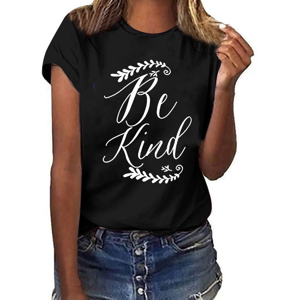 Women's V-Neck Graphic T-Shirts - Fun Happy Cute Short Sleeve Letter Printed Casual Tops for Everyday Wear | Perfect for Outings, Parties & Casual Style