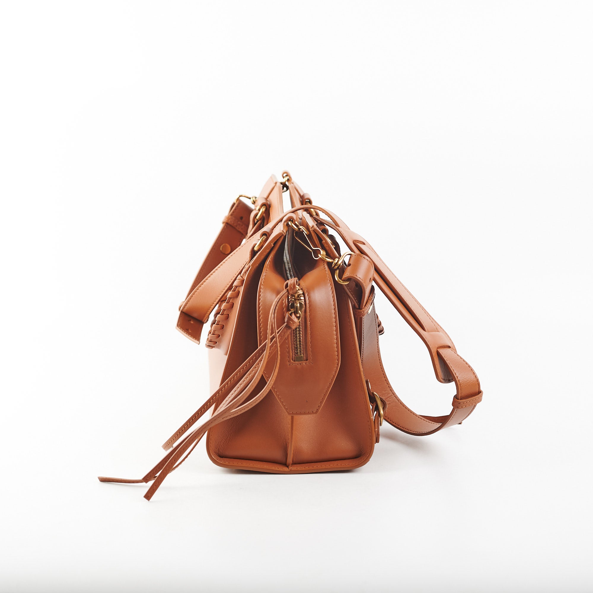 Balenciaga Neo Classic Small Brown Leather Shoulder Bag for Women - Stylish Crossbody Purse for Daily Use, Travel & Work