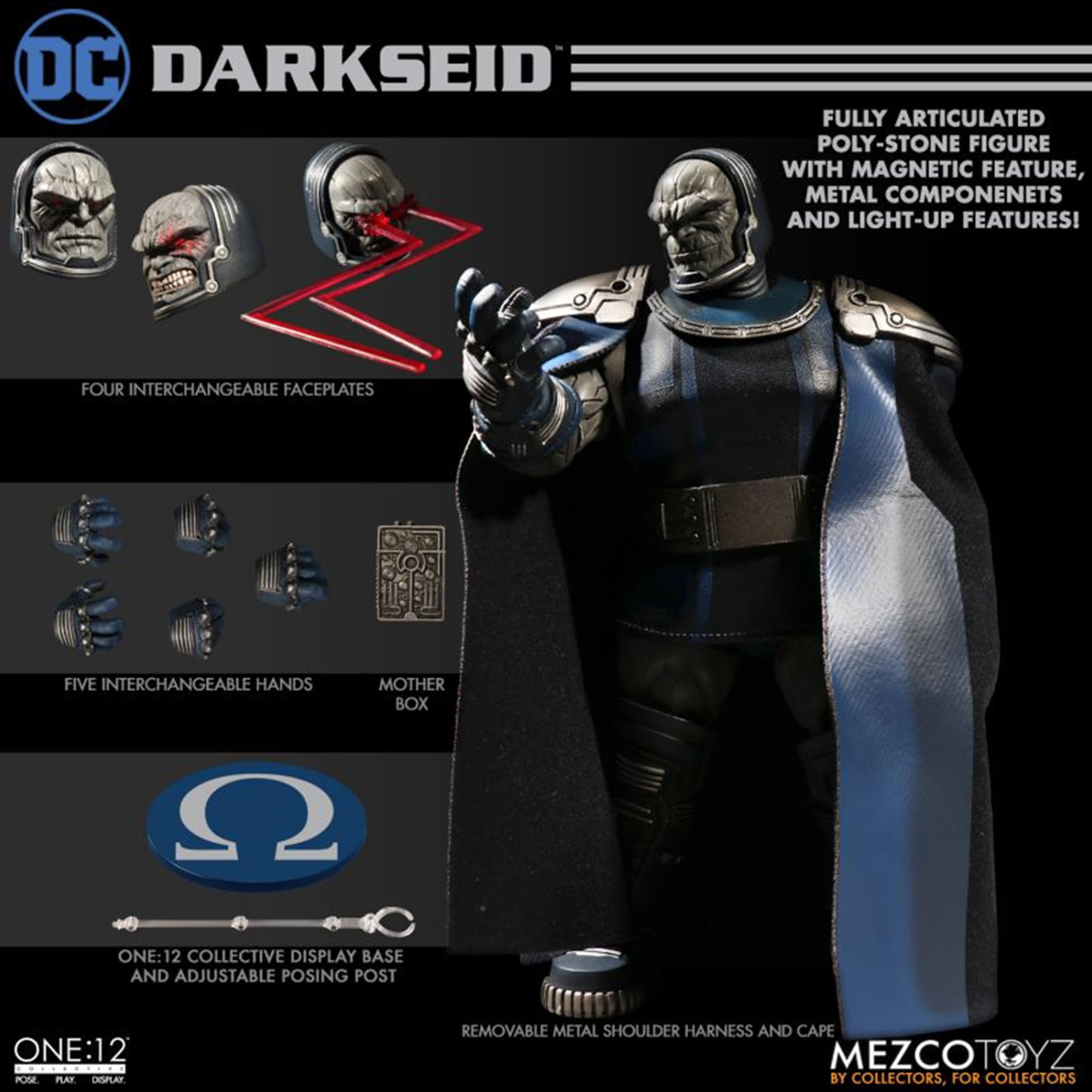 Mezco One:12 Collective DC Darkseid Action Figure - Premium Collectible Toy for Display & DC Comics Fans - Perfect for Home Decor, Office Display, and Comic Conventions