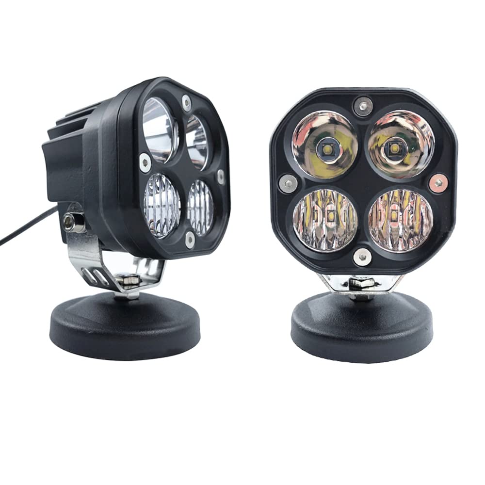 **40W Super Bright LED Offroad Driving Lights - 2PCS 3 Inch Waterproof Fog Lights for Cars, Trucks, ATV, UTV, Boats & Motorcycles (Yellow/White) - Perfect for Night Off-Roading, Work Lighting & Bumper Auxiliary Lights**
