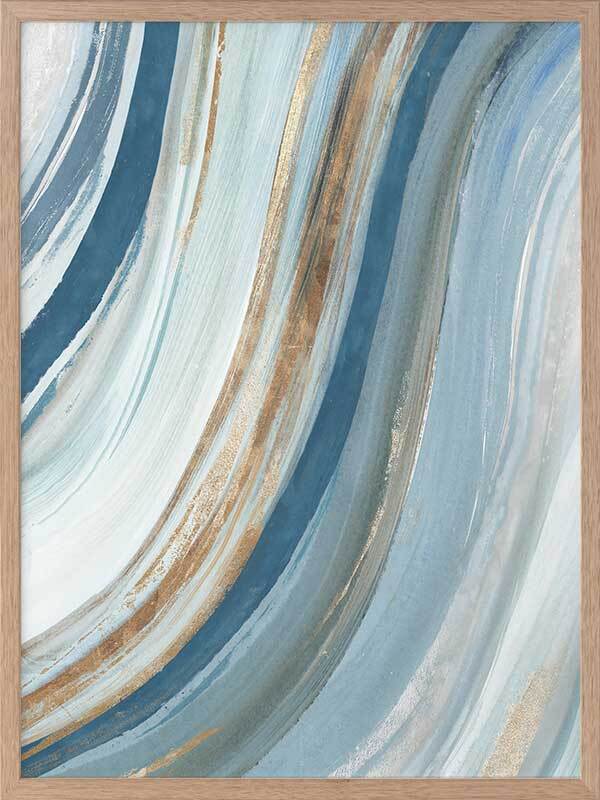 Azure Blue Framed Art Print - Modern Wall Decor for Living Room, Bedroom & Office - Perfect for Home & Office Decoration