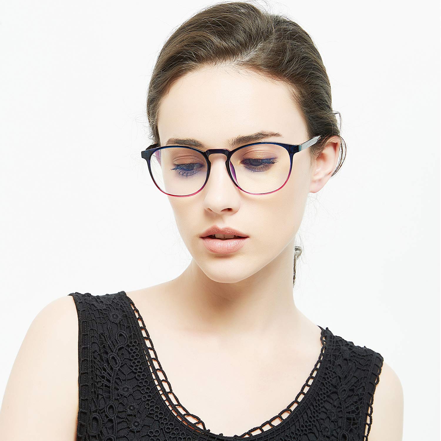 Blue Light Blocking Glasses for Women & Men - Anti Eyestrain Computer Gaming Glasses with Retro Round Frame (2 Pack) | Perfect for Office Work, Online Classes & Nighttime Screen Use