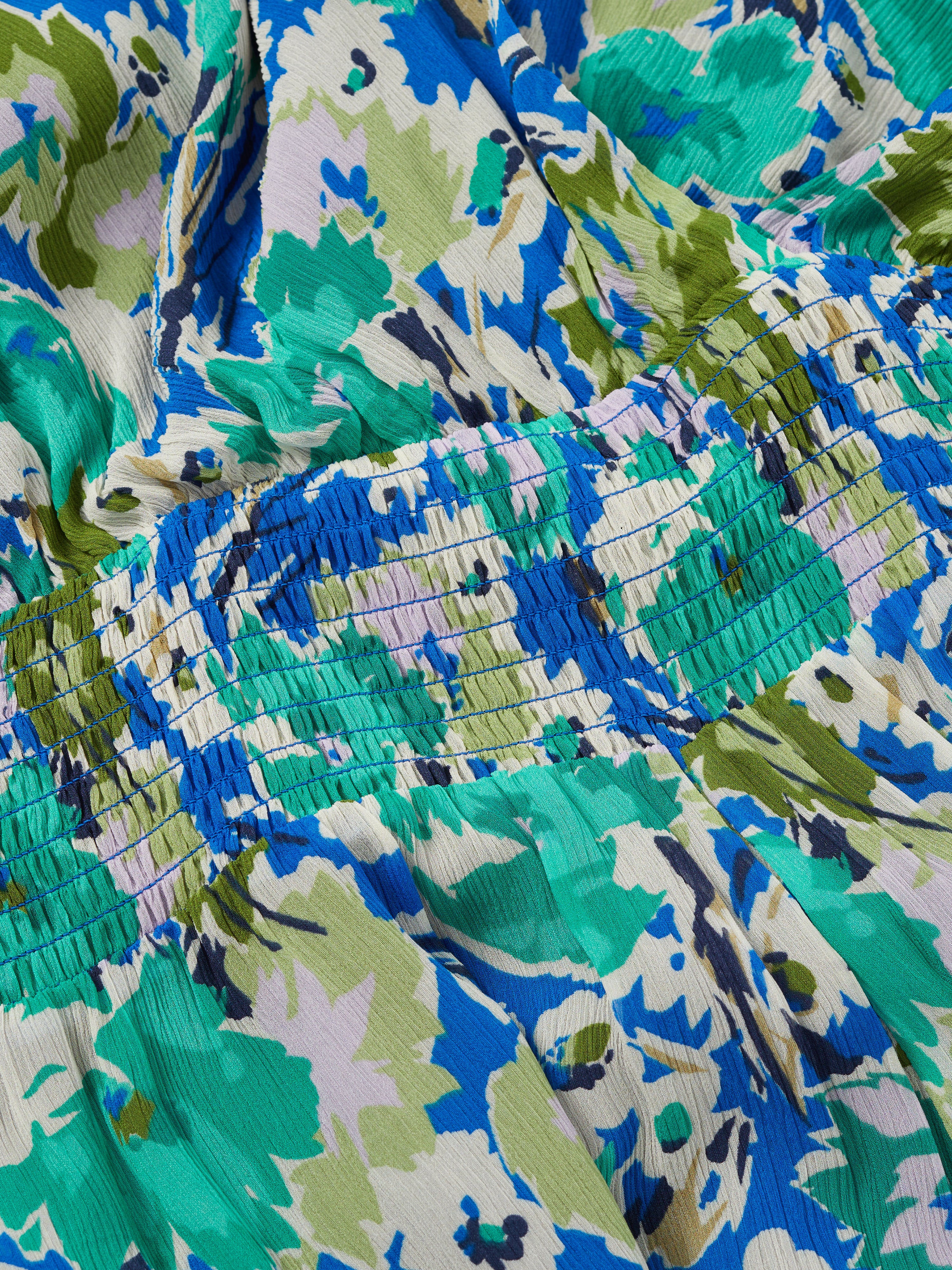 Abstract Meadow Playsuit for Women - Stylish Green Jumpsuit for Casual Outings, Summer Picnics & Beach Vacations