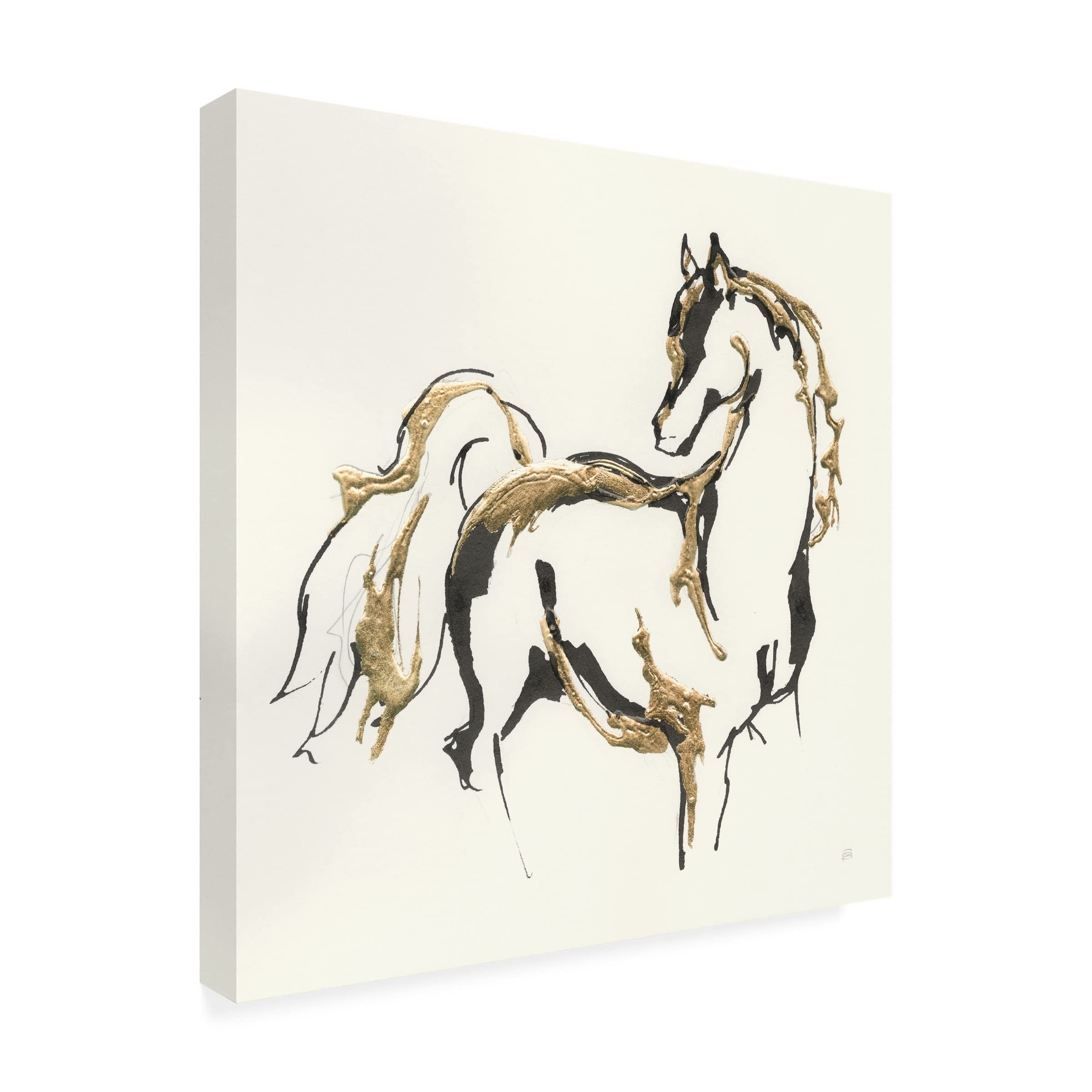 Chris Paschke 'Golden Horse VIII' Canvas Wall Art - Premium Trademark Fine Art Print for Home & Office Decor | Perfect for Living Room, Bedroom, or Office Wall Decor