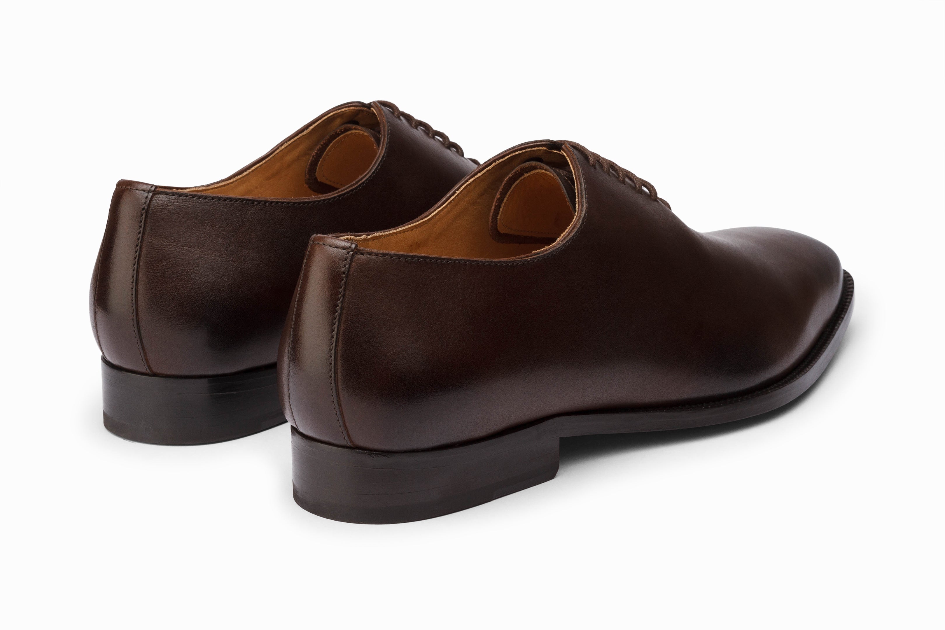 Premium Plain Wholecut Oxford Dress Shoes for Men - Classic Dark Brown Leather Formal Shoes for Business, Office & Wedding Occasions