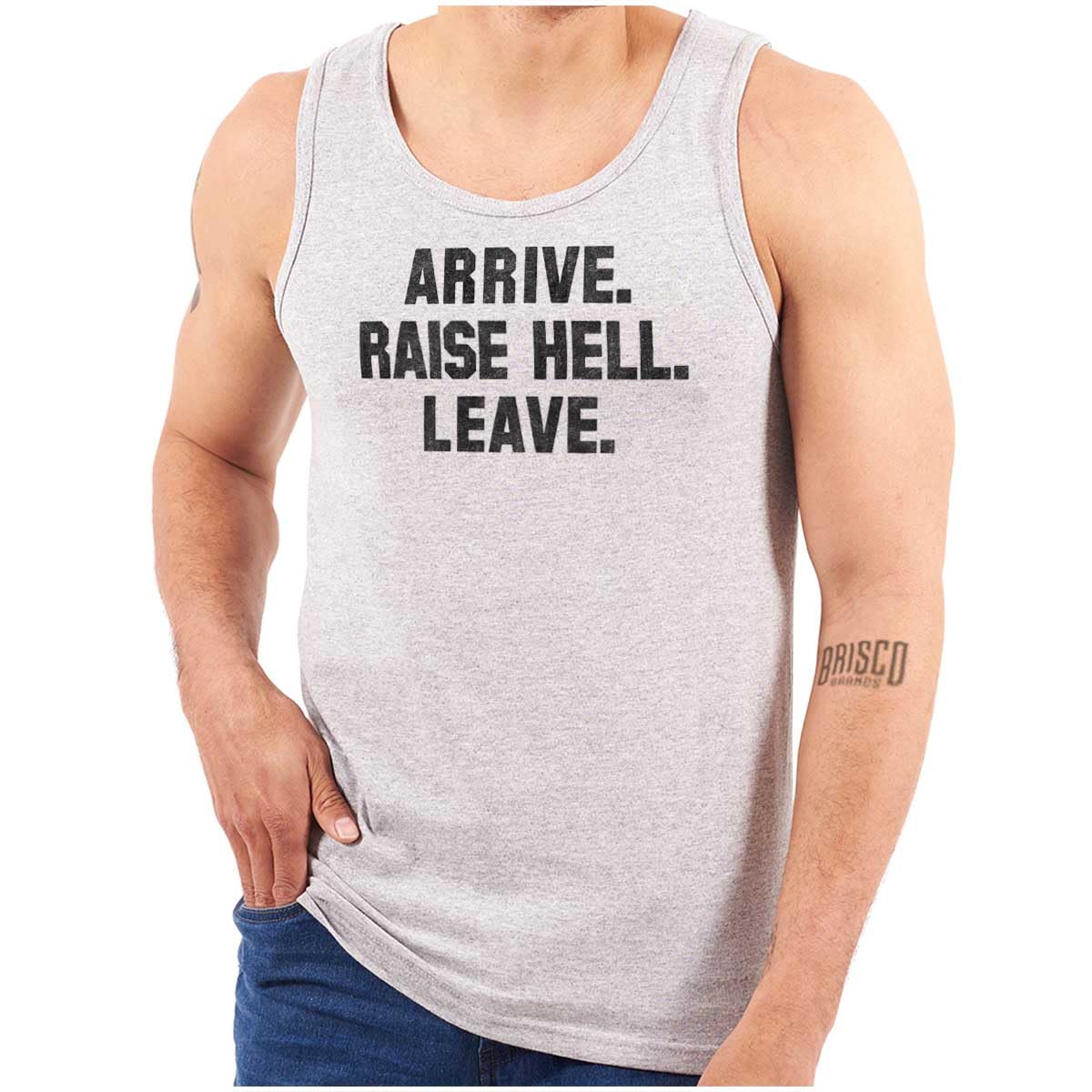 Brisco Brands 90s Retro Hell Raising Wrestler Quote Tank Top for Men & Women - Vintage Wrestling Tees for Gym, Concerts & Casual Wear