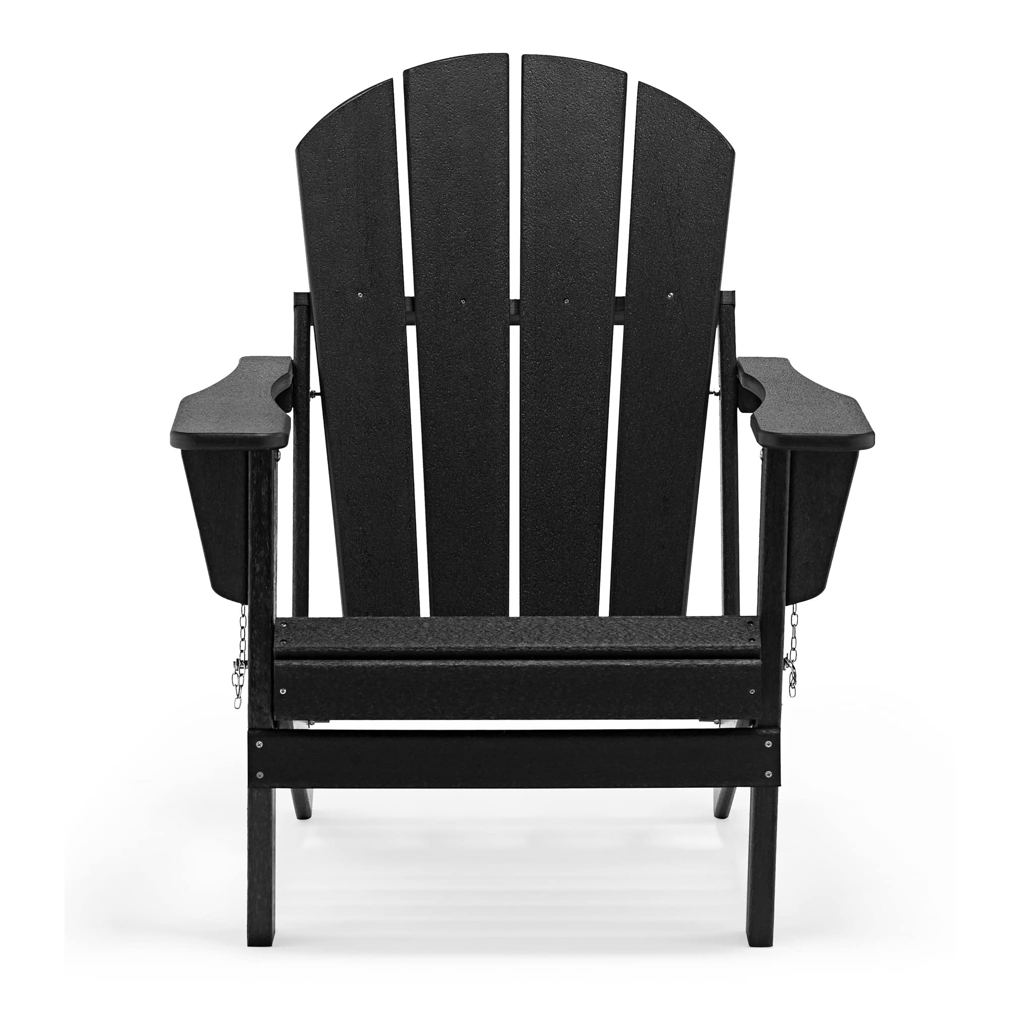 HDPE Adirondack Chair Set with Ottoman & Table - Outdoor Patio, Garden, Backyard