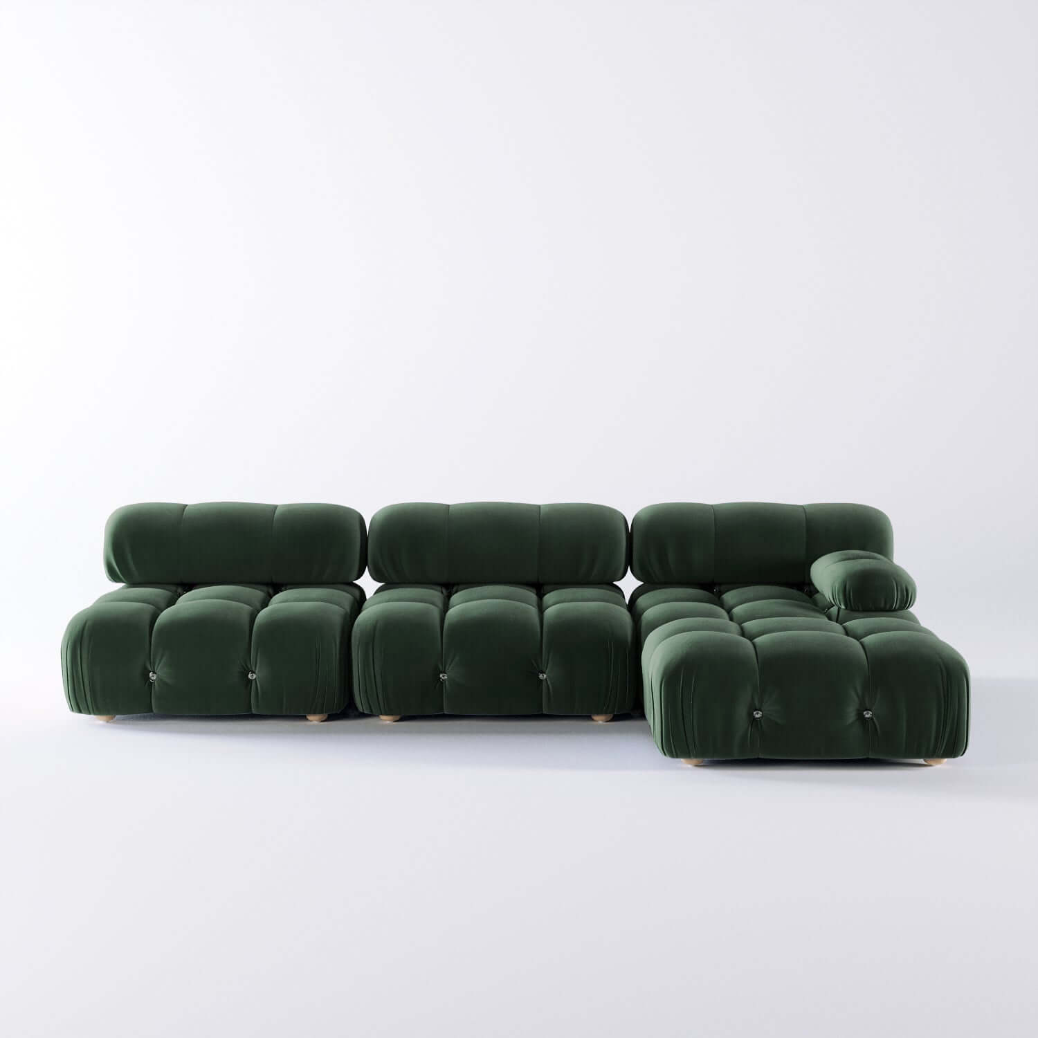 Luxury Velvet 3-Seater Sofa with Chaise - Left or Right Hand Facing | Modern Living Room Furniture for Small Spaces & Apartments | Perfect for Home Theater, Lounge & Family Gatherings