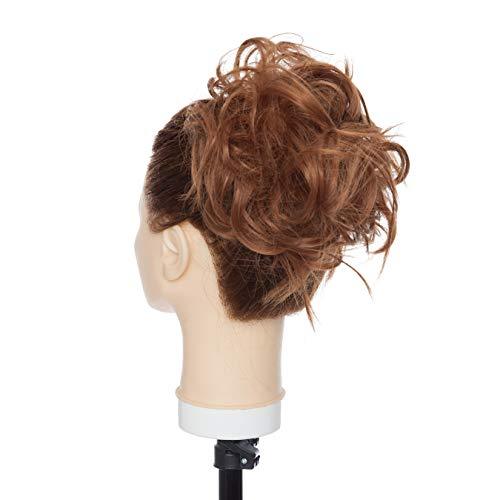 Tousled Wavy Hairpiece Bun Scrunchie Hair Wrap - Perfect for Women's Updo Hairstyles, Casual & Formal Events, and Everyday Wear
