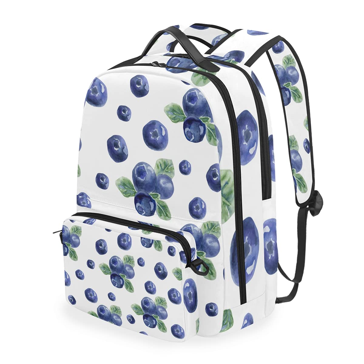 MALPLENA Blueberry Painting Daypack - Lightweight School Backpack, Crossbody Travel Bag for Women & Men - Perfect for College, Hiking, Commuting & Daily Use