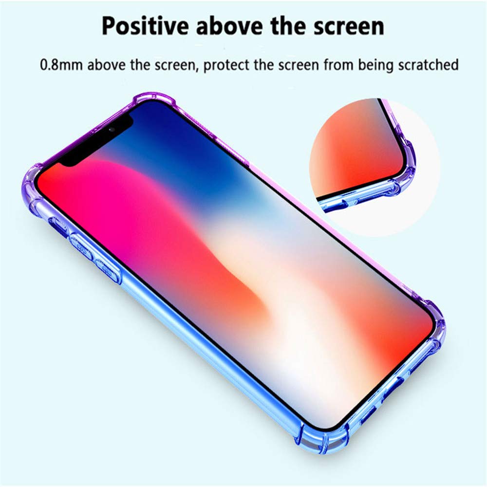 Gradient Shockproof TPU Case for iPhone 11 Pro Max 6.5 Inch | Slim Protective Cover with Reinforced Corners & Airbag Technology | Durable Blue Pink Phone Case for Apple iPhone 11 Pro MAX (2019 Model) | Perfect for Daily Use, Outdoor Activities & Travel Protection