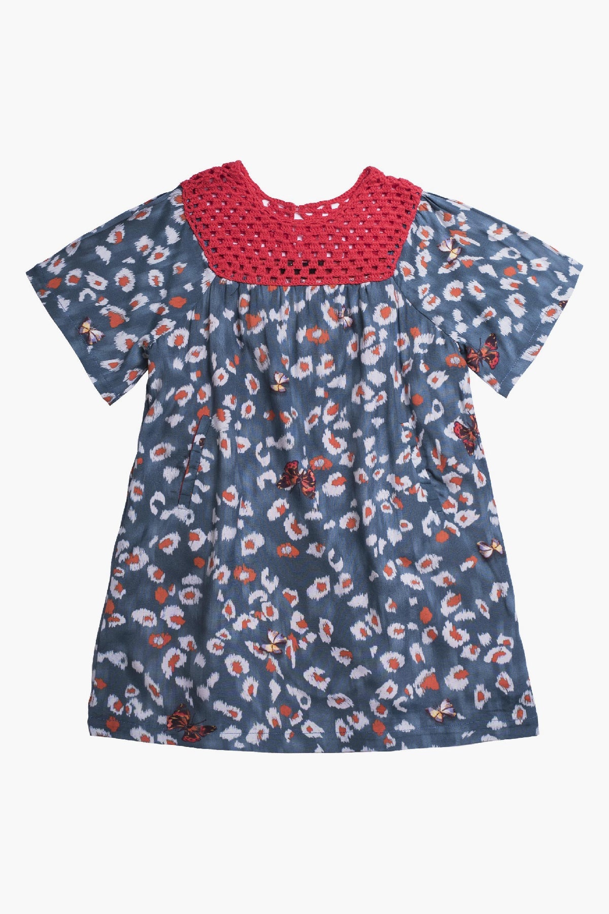 Imoga Selma Flutter Sleeve Girls Dress - Cute & Comfortable Summer Outfit for Toddlers & Kids - Perfect for Parties, Playdates & Family Photos