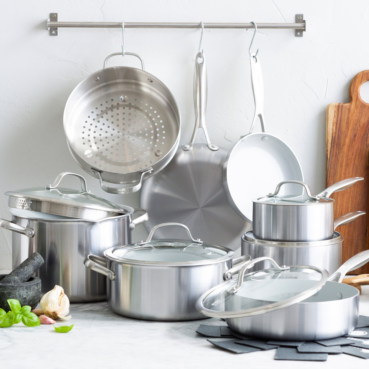 Venice Pro Ceramic Nonstick 13-Piece Cookware Set - Non-Toxic PFOA Free Pots and Pans Set for Healthy Cooking | Perfect for Frying, Boiling, Sauteing in Modern Kitchens
