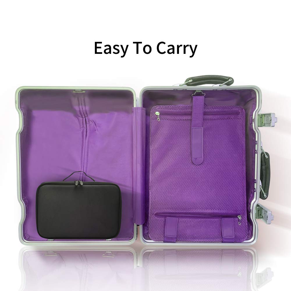 Portable Travel Makeup Bag - Large Capacity Cosmetic Organizer & Train Case for Women (Small, Black) | Perfect for Vacation, Gym, Business Trips & Daily Use