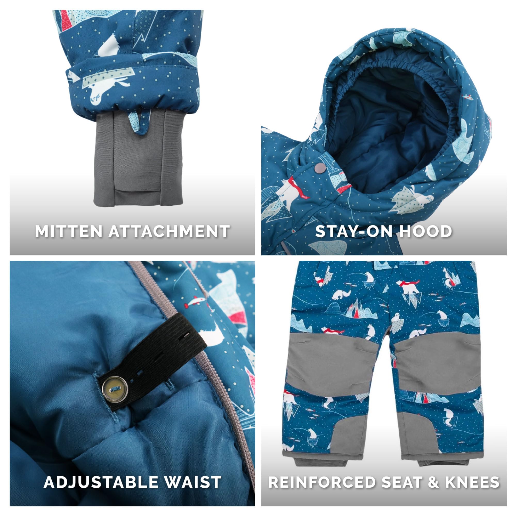 JAN & JUL Waterproof Insulated Snow Suit for Toddlers & Kids - Winter Outdoor Play, Skiing, Snowboarding & Cold Weather Protection