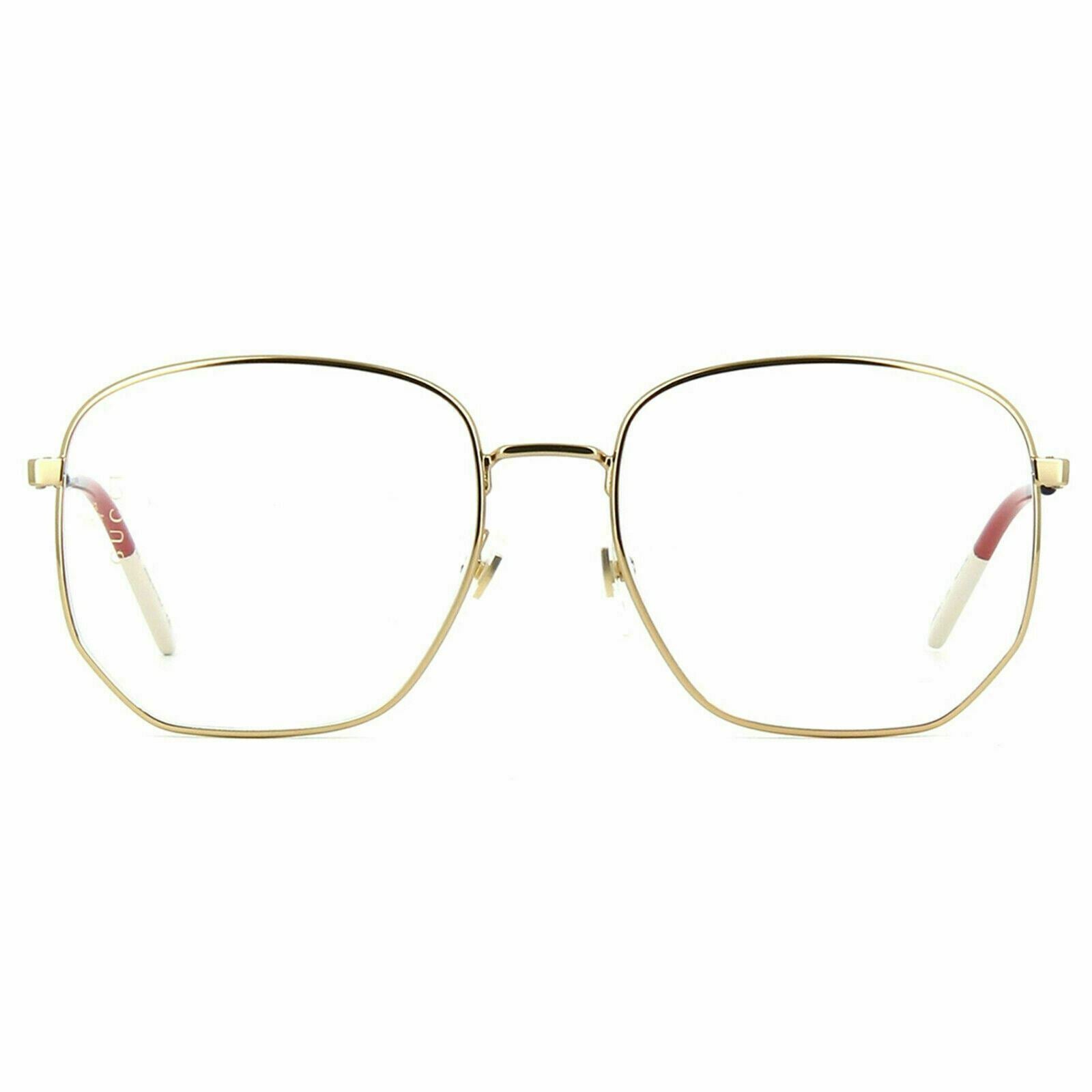 Gucci GG 0396O 002 Gold Red Green Women's Eyeglasses - Stylish Designer Glasses for Women, Fashionable Eyewear for Everyday Wear & Special Occasions