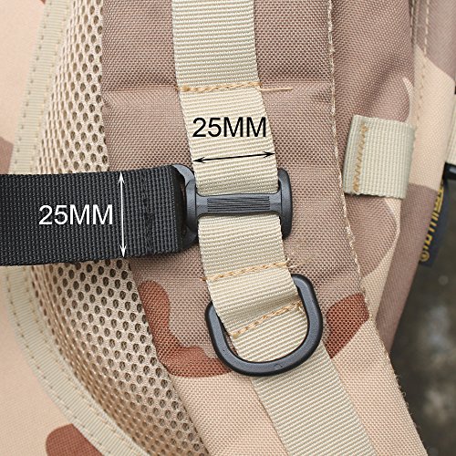 YYST Adjustable Sternum Strap Backpack Chest Harness for Hiking & Travel - Fits 20MM & 25MM Webbing - Perfect for Outdoor Adventures & Commuting