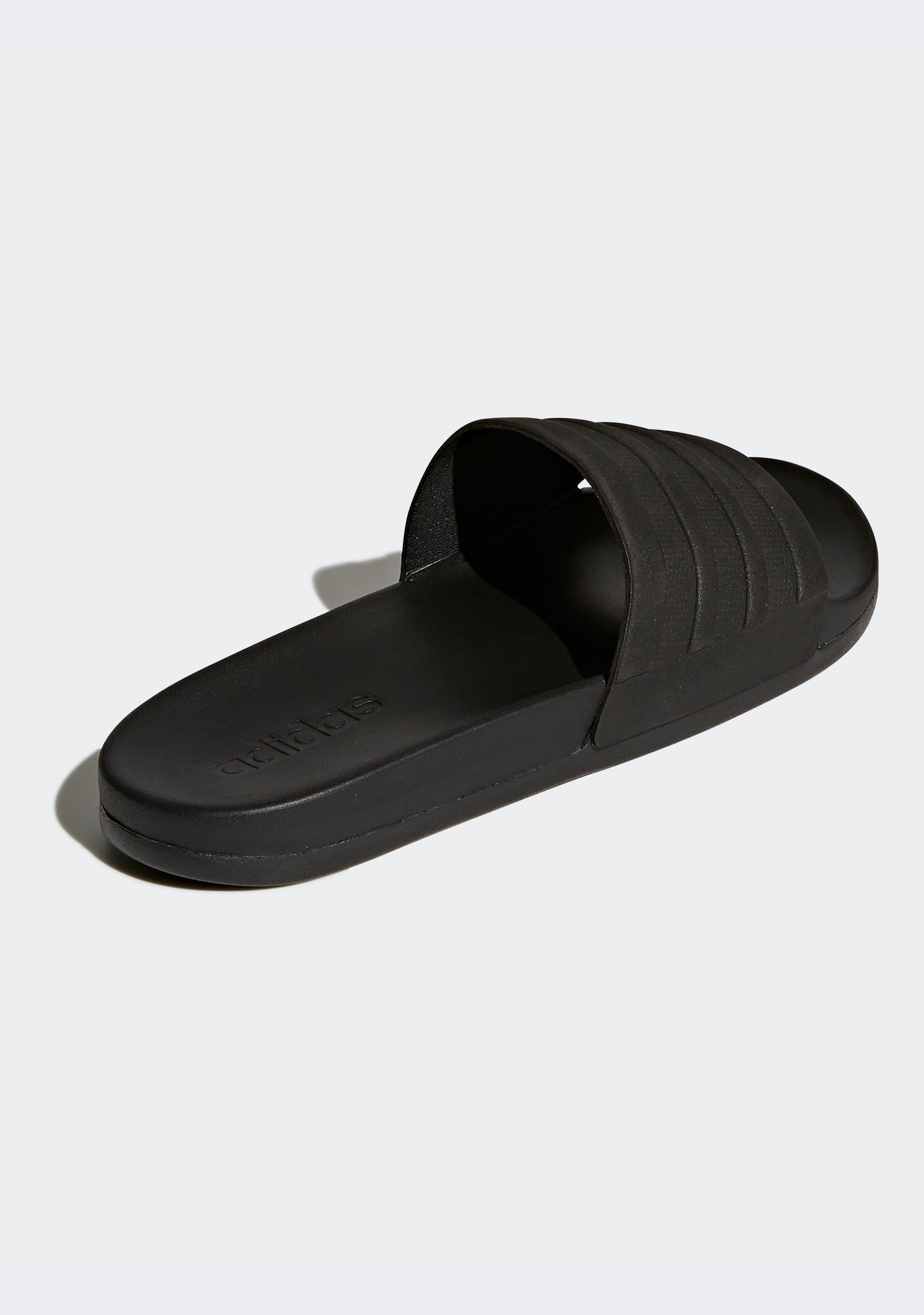 Adidas Men's Adilette Cloudfoam Plus Mono Slide Sandals - Ultra Comfortable Slides for Men with Cloudfoam Cushioning - Perfect for Pool, Beach, Gym & Indoor Use