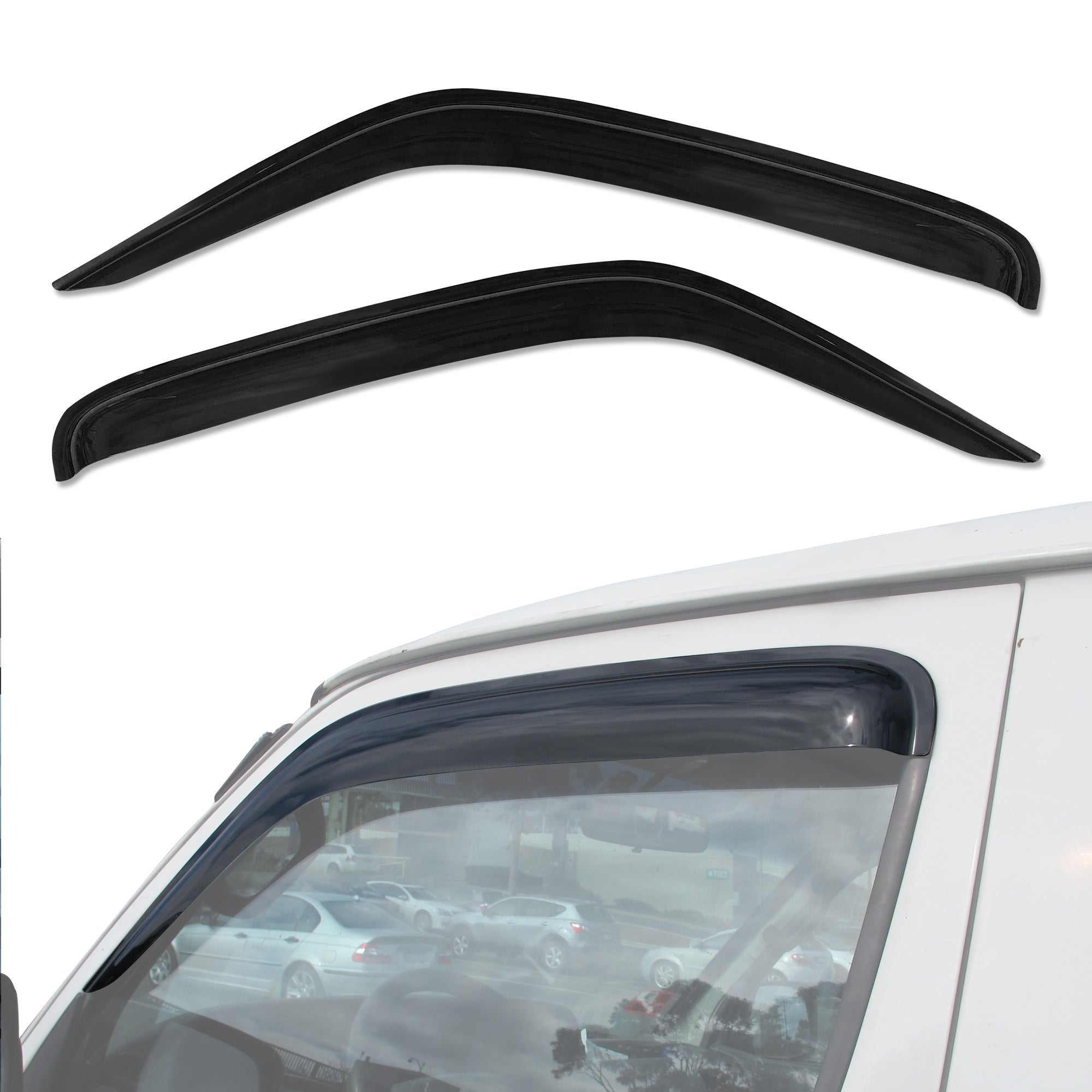 Toyota Hiace Weather Shields 1990-2005 - Durable Rain Guards & Window Deflectors for Van Protection & Comfort Driving in All Seasons