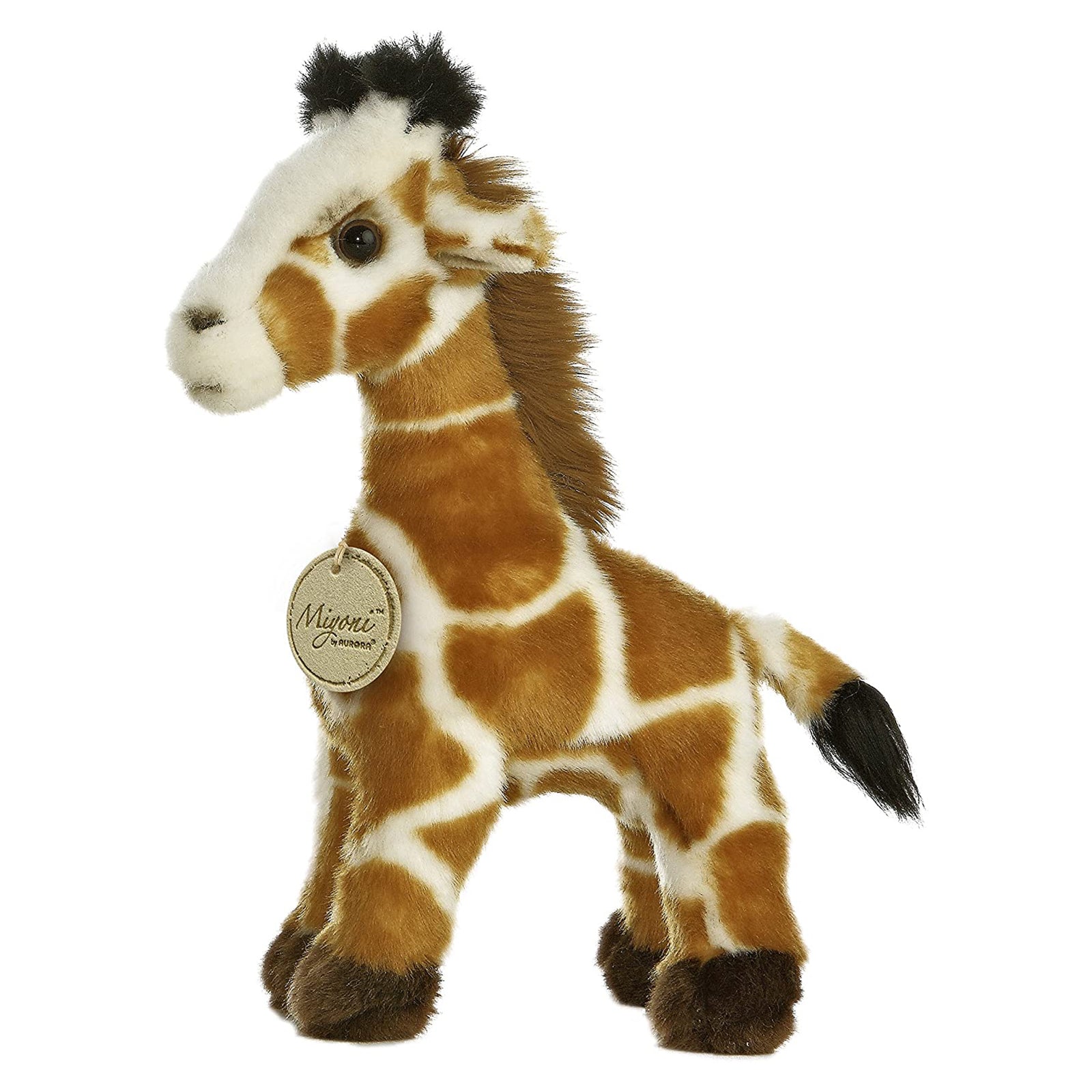 Aurora Miyoni 9 Inch Giraffe Plush Stuffed Animal Toy - Soft Cuddly Giraffe Figure for Kids, Nursery Decor, and Gift Giving