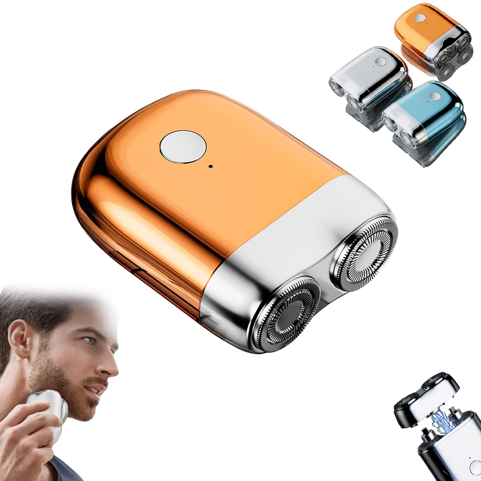 Portable Electric Shaver for Men - USB Rechargeable Travel Razor, Compact Mini Shaver with Pocket Size Design - Perfect for Business Trips, Gym Bags & On-The-Go Grooming (1PCS)