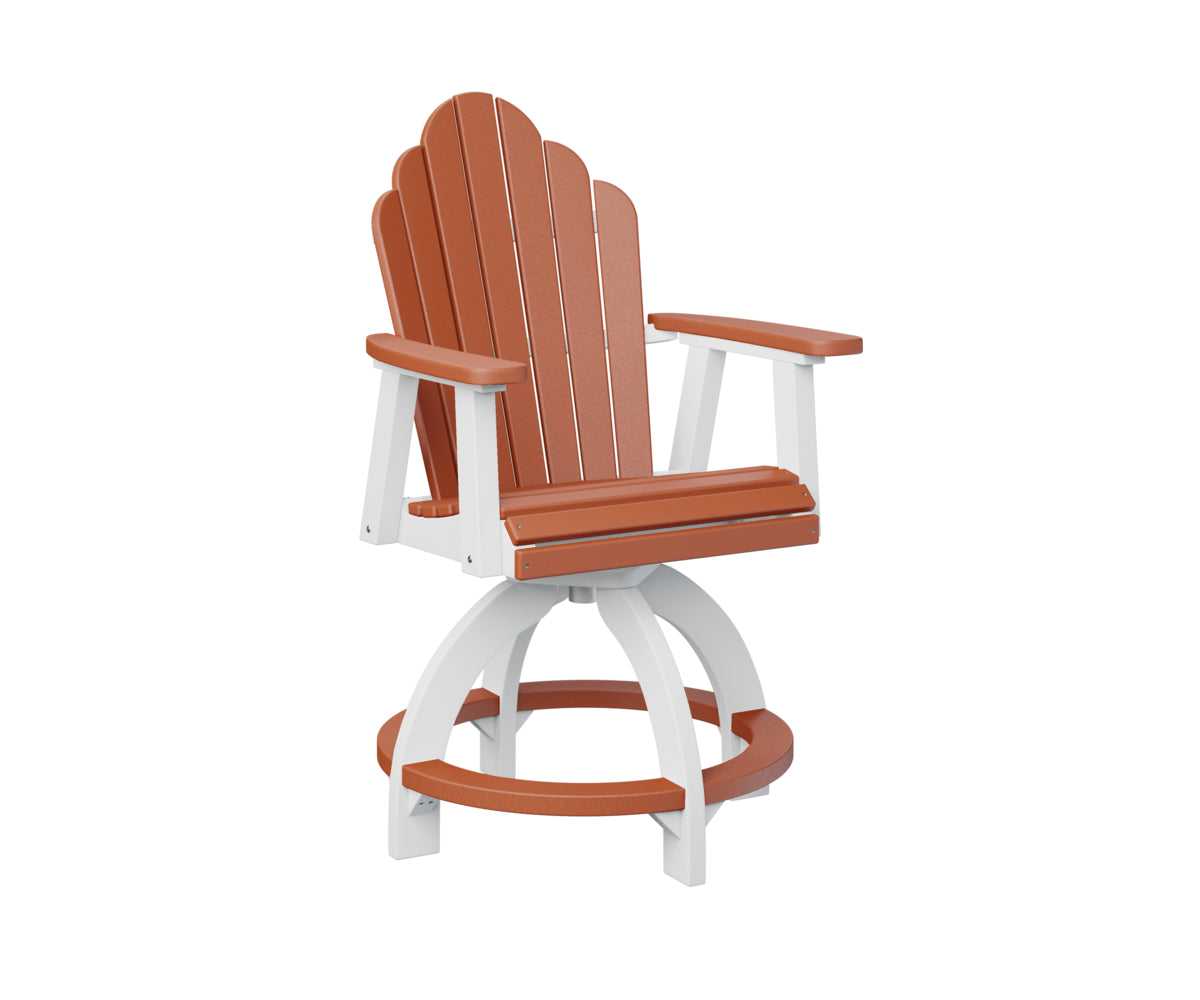 Berlin Gardens Cozi Back Swivel Counter Chair - Adjustable Height Bar Stool with Padded Seat for Kitchen Island, Breakfast Nook & Home Bar - Comfortable Modern Dining Furniture