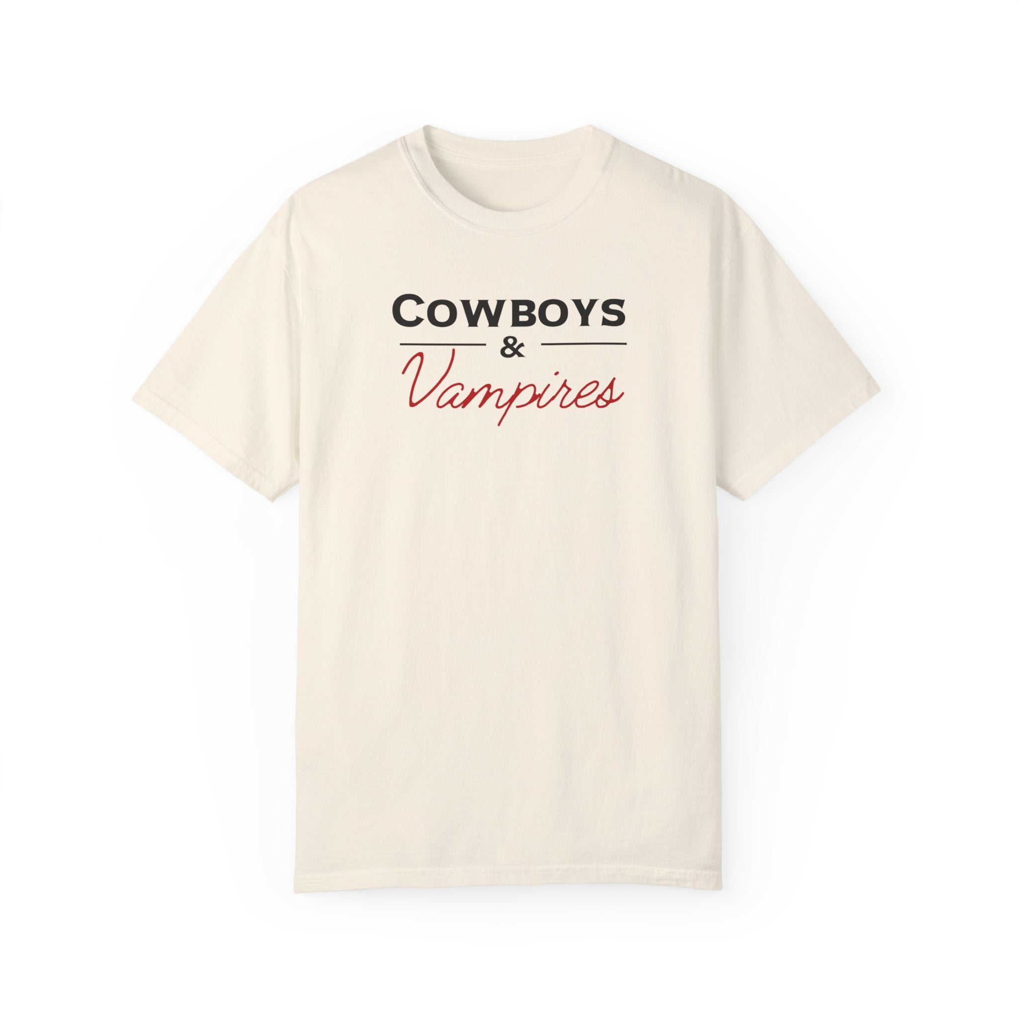 Trendy Cowboys & Vampires Graphic T-Shirt for Men & Women - Soft Cotton Tee for Casual Wear, Halloween Costumes & Themed Parties