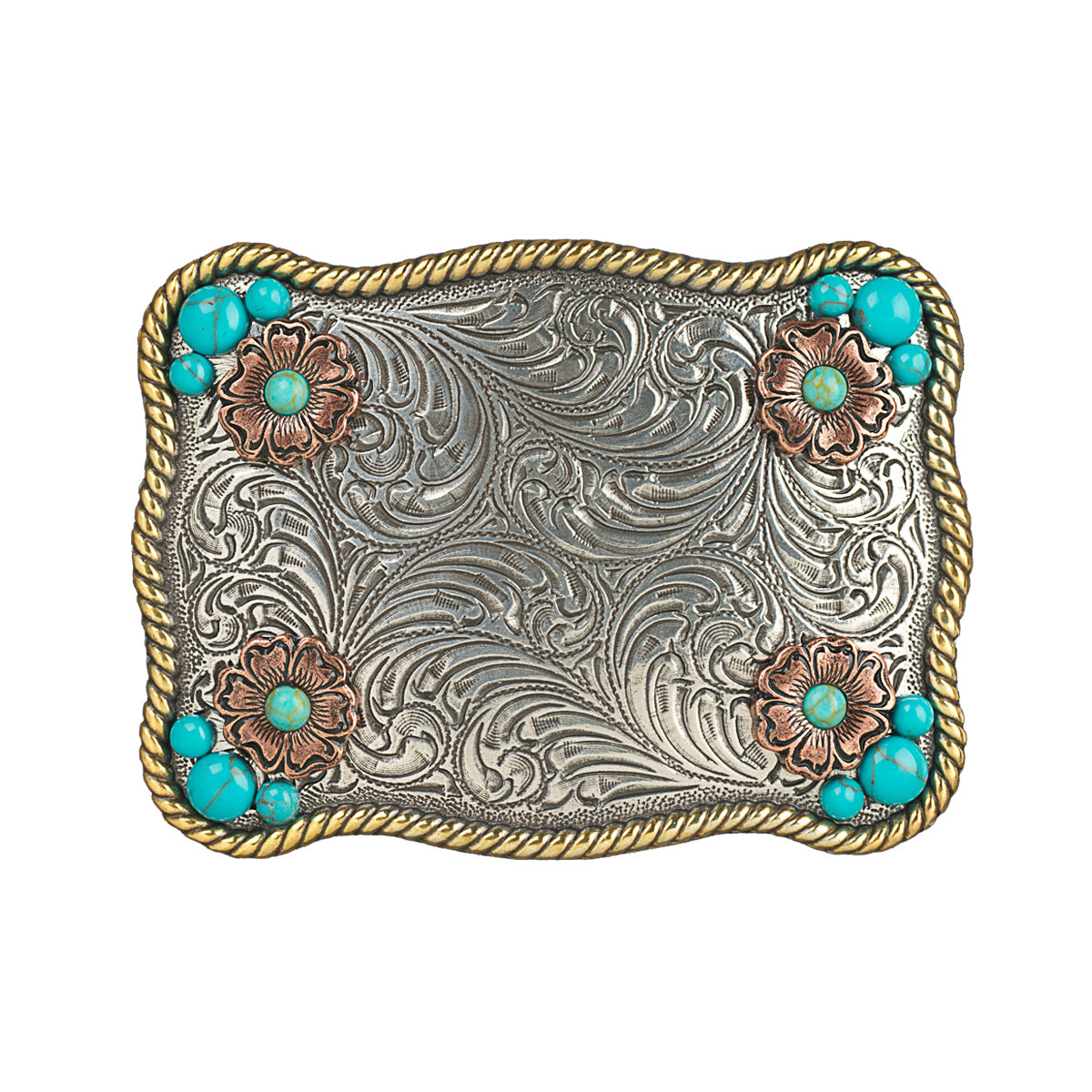 Turquoise Stone Belt Buckle for Men & Women - Western Style Cowboy Accessory for Jeans & Leather Belts - Perfect for Rodeo, Country Music Festivals & Western Fashion