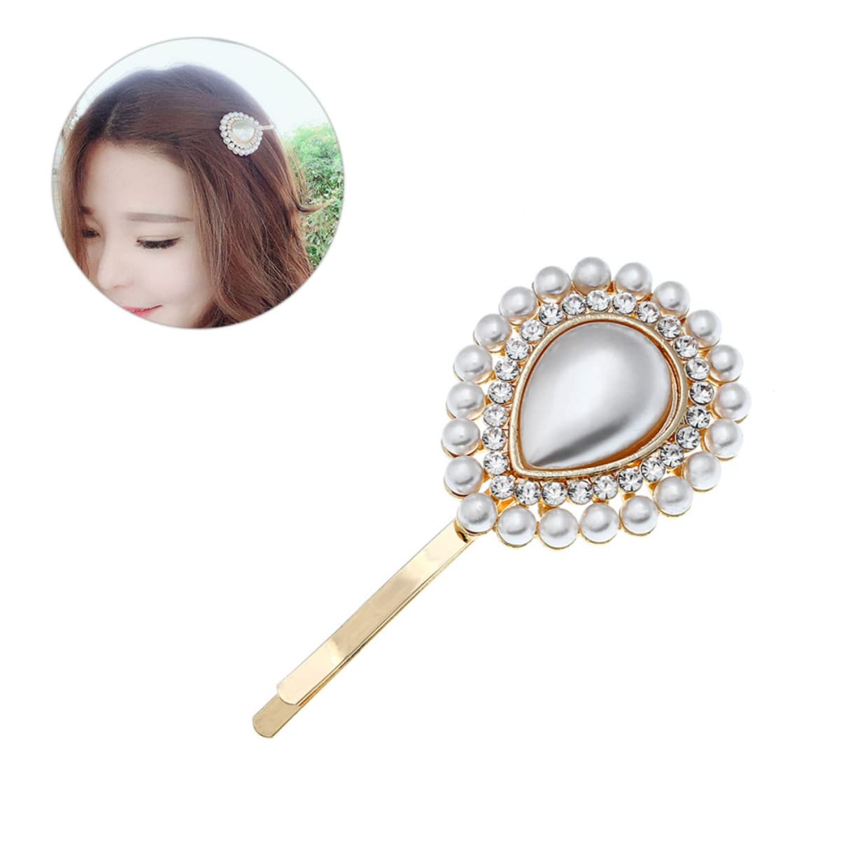 FOMIYES Pearl Metal Hair Clips - Elegant Barrettes for Women & Girls