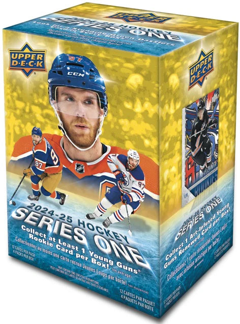 2024-25 Upper Deck Series 1 Hockey Retail Blaster Box - 8 Packs with Exclusive Young Guns Cards - Perfect for Collectors & Fantasy Sports Fans