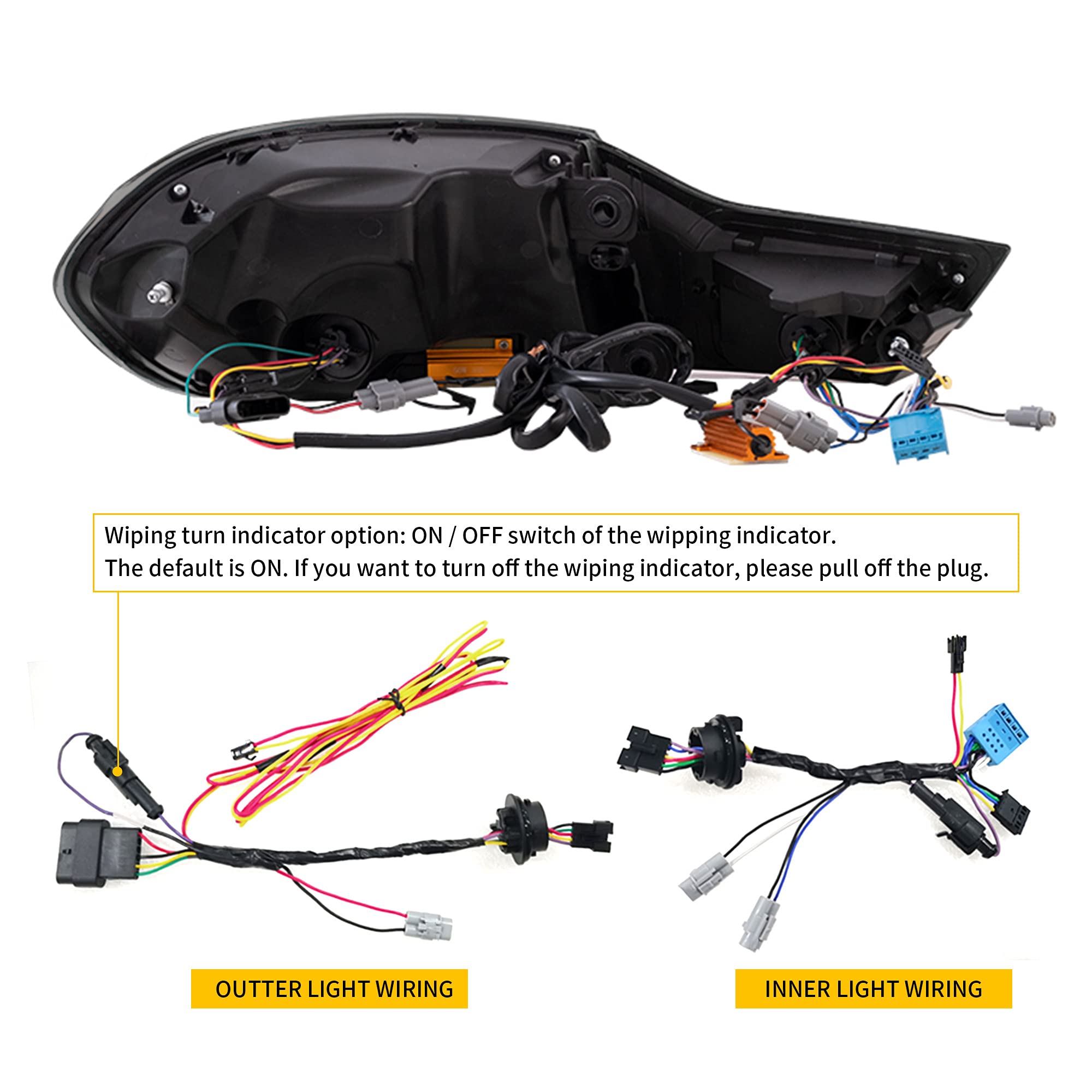VLAND OLED 4 Series Smoked Tail Lights for BMW M4 GTS F32 F33 F82 F36 F83 (2014-2020) - Dynamic Dragon Scales Running Light - Sedan/Coupe/Convertible Upgrade - Enhance Night Driving Safety & Style